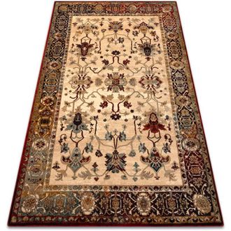 RugsX Rugsx - Alfombra De Lana Polonia Bodrum Ornamento, Marco Rub&iacute; Claro Beige 200x300 Cm