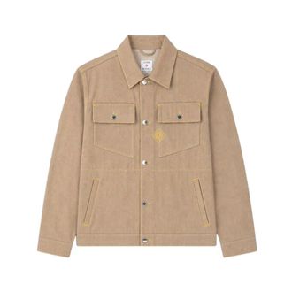 Casablanca Desert Canvas Denim Jacket - Heren - Jassen - Beige - Maat: M Denim