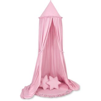 OEM Conjunto: Dosel Colgante Para Habitaci&oacute;n Infantil, Alfombra Con Volantes, Almohadas - Rosa