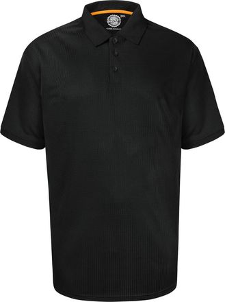 KAM Mens Big Size Performance Breathable Mesh Sports Polo Shirt (5401) in Black in 4XL