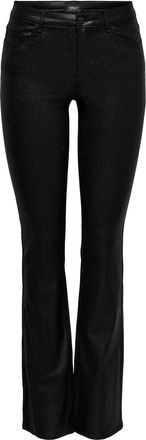 Only Bootcuthose ONLY ONLCLARE MW FLARED GLITTER PANT PNT, Damen, Gr. XS (34), L&auml;nge 32, schwarz detail:shimmer, Web, Obermaterial: 77% Viskose, 20% Nylon,