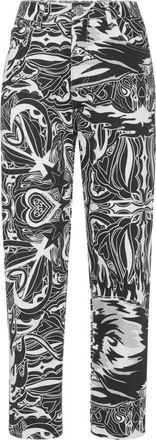 Philipp Plein Denim Broek Mom Fit Tribal Circus - Dames - Loose Fit Jeans - Zwart - W26 - Denim - Jeans