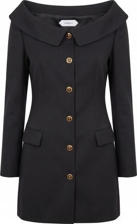 Versace Grain De Poudre Wool Mini Dress