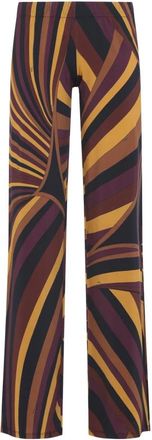 Pucci Iride Jersey Broek - Dames - Straight fit broeken - Veelkleurig - S - Satijn - Broeken