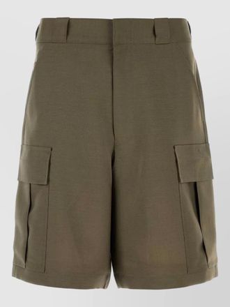 Prada mohair blend bermuda shorts cargo design