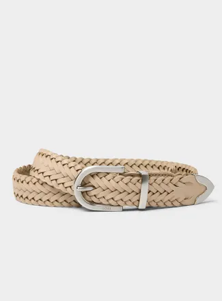 BOSS Mens Beige braided belt