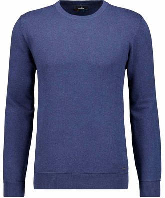 Ragman Rundhalspullover RAGMAN, Herren, Gr. 54, blau (nachtblau), 100% Baumwolle, ohne Ausschnitt, Pullover Rundhalspullover