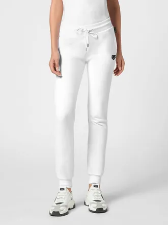 Philipp Plein Pantaloni sportivi in jersey con coulisse in vita