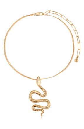 Ettika Serpentina Cubic Zirconia Pendant Necklace in Gold at Nordstrom