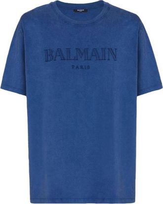 Balmain Vintage Logo Embroidered T-Shirt, Size Large
