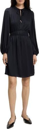Boss Orange by Hugo Boss Decly Tie Neck Long Sleeve Dress in Dark Blue at Nordstrom Rack, Size 18 (Similar To 14W)
