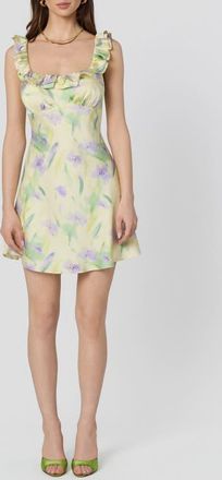 ASTR the Label Mara Floral Print Minidress in Yellow Purple Floral at Nordstrom, Size X-Small