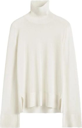 Toteme Cashmere Knitwear, female, White, M, Elegant Turtleneck Jumper White