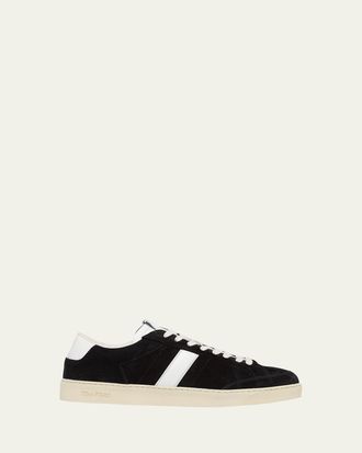 Tom Ford Mens Blake Suede Low-Top Sneakers