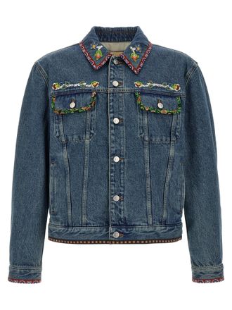 Valentino Garavani Blue Polyamide Denim Mens Jacket