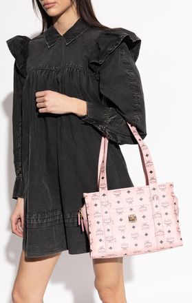 MCM Large Aren Shopper Bag, Womens, Pink