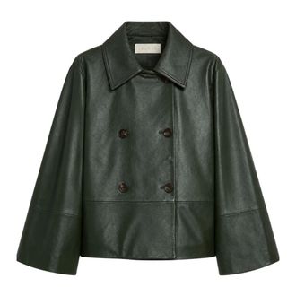 iBlues Jassen, Dames, Groen, XS, Leer, Iblgiornata Leren Jas