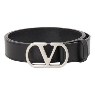 Valentino FW25 V Logo Signature Belt Black T0SM3UPC0NO