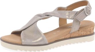 Gabor Rich Womens Sandals 3.5 UK Wide Muschel Metallic