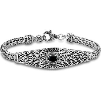 Samuel B. Sterling Silver Filigree Amethyst Bracelet in Black at Nordstrom Rack
