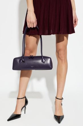 Alaia Leather Shoulder Bag Le Teckel Medium, Womens, Purple
