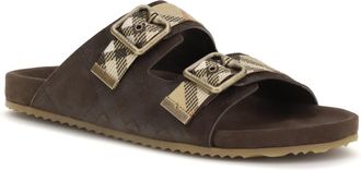 Burberry Mens Check Suede Urchin Sandals Snug