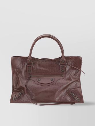 Balenciaga Le City medium lambskin leather handbag
