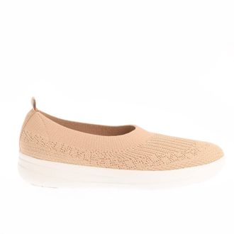 FitFlop Dames Fit Flop Uberknit Slip On Ballet Pumps in Tan