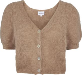 Americandreams Harper Cardigan - Dames - Vesten - Bruin - XL - Wol - Truien & Vesten