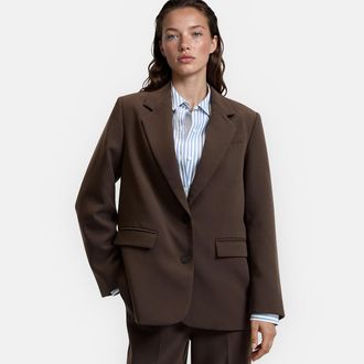 La Redoute Collections Strak gesneden blazer met &eacute;&eacute;n rij knopen