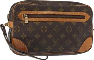 Louis Vuitton Pre-owned Clutches, female, Brown, Size: ONE SIZE Pre-owned Canvas Clutch