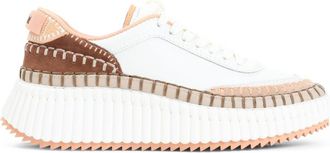 Chlo&eacute; Multi Color Lace Up Sneakers