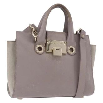 Jimmy Choo London Pre-owned Hand Bag - Dames - Vintage Handtas - Grijs - ONE Size - Leer - Vintage