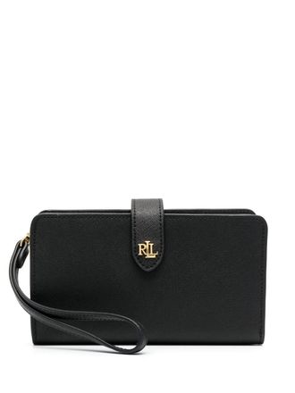 Lauren Ralph Lauren Tech leather wristlet wallet - Black