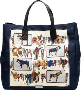 Gucci Pre-owned Tote Bags, female, Blue, Size: ONE SIZE Pre-owned Nylon Tote