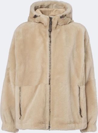 Brunello Cucinelli Monili hooded shearling jacket