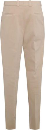 Brunello Cucinelli Pleated Cotton-Blend Trousers - Camel