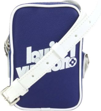 Louis Vuitton Tweedehands leren Louis Vuitton tassen - Dames - Vintage Schoudertas - Blauw - ONE Size - Leer - Vintage