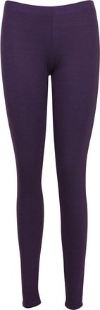 Purple Hanger Womens New Plain Stretch Ladies Full Long Length Skinny Elasticated Waist Trousers Pants Leggings Purple Size 16 - 18