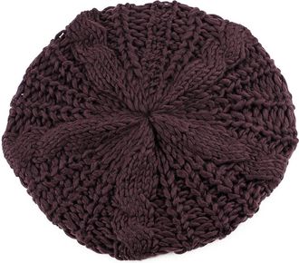 Bluelans Womens Lady Knitted Beret Braided Baggy Beanie Crochet Hat Ski Cap (Coffee)