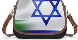 Generic Palestine And Israeli Flag Small Womens Crossbody Bags Shoulder Handbag with Adjustable Strap for Travel