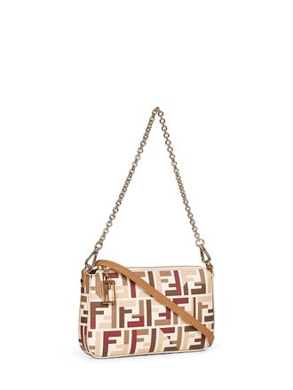 Fendi Womens Multicolor Baguette Pouch Bag Polyurethane