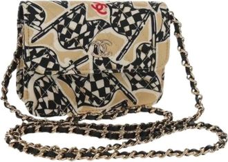Chanel Pre-owned Cross Body Bags, female, Multicolor, Size: ONE SIZE Pre-owned Vintage Nylon Shoulder Bag