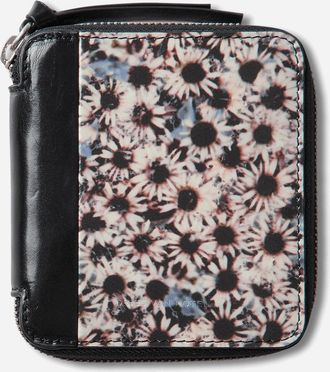 Dries Van Noten Printed Leather Zip Wallet Multicolor