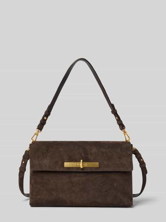 Abro Abro Shoulder Bag aus echtem Leder in Dunkelbraun, Gr&ouml;&szlig;e 1
