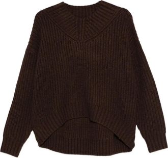 Staud Maglione A Coste Con Scollo A V-Donna