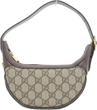 Gucci Pre-owned Shoulder Bags, female, Beige, Size: ONE SIZE Pre-owned Canvas gucci-bags