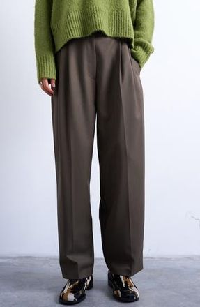 Topshop Slouchy Wide Leg Trousers in Medium Green at Nordstrom Rack, Size 2 Us (Fits Like 0)