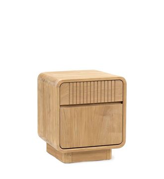 Moycor Mesita de noche madera beige 45x40x55 cm