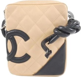 Chanel Pre-owned Cross Body Bags, female, Beige, Size: ONE SIZE Pre-owned Fabric chanel-bags